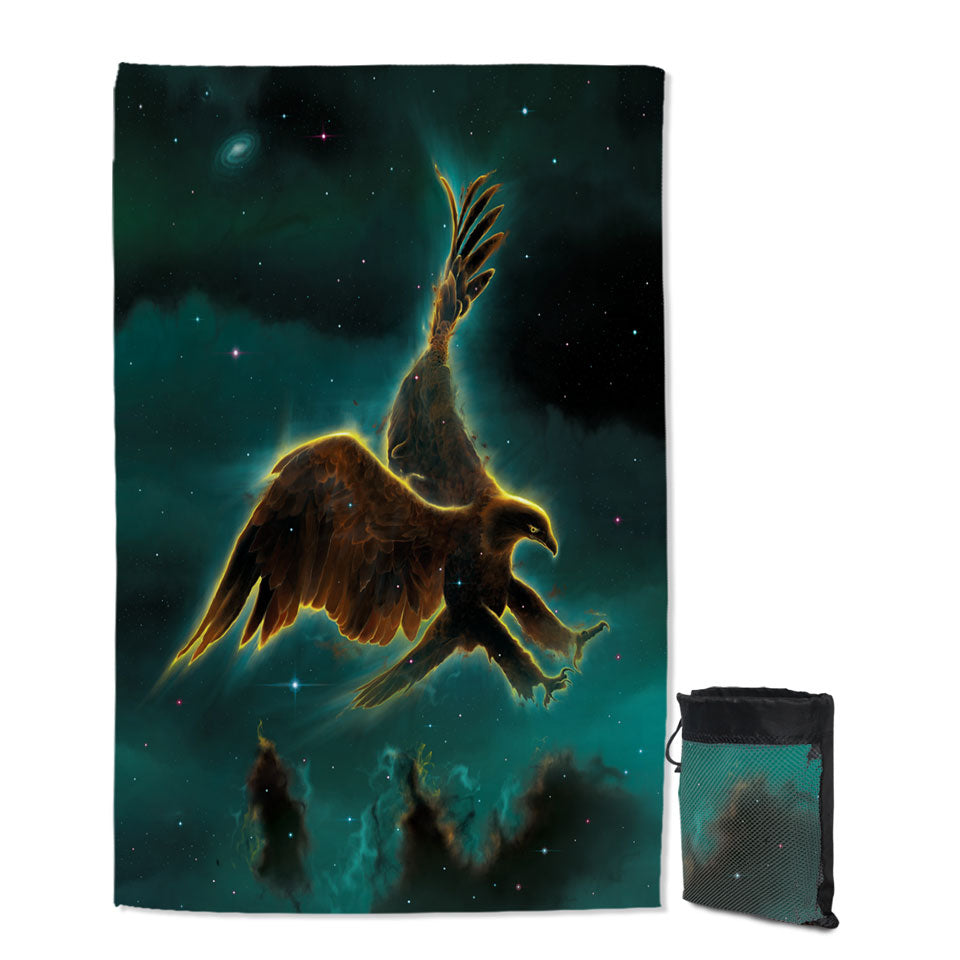 Cool Space Art Galaxy Eagle Beach Towels