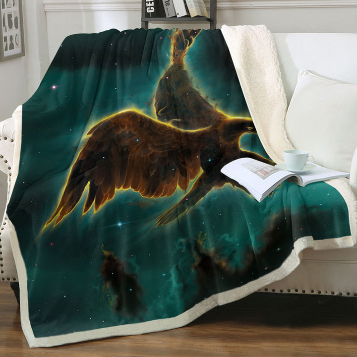 products/Cool-Space-Art-Galaxy-Eagle-Fleece-Blankets