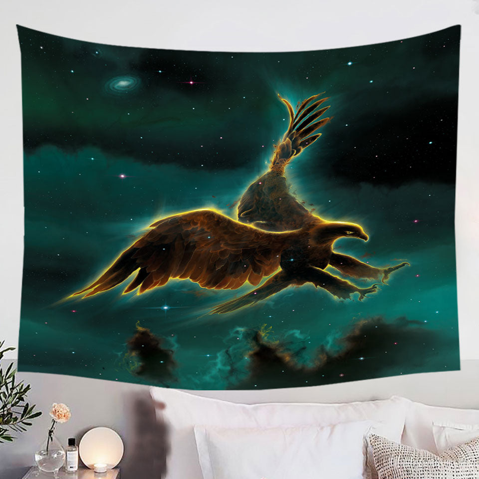 Cool-Space-Art-Galaxy-Eagle-Tapestry-Wall-Decor