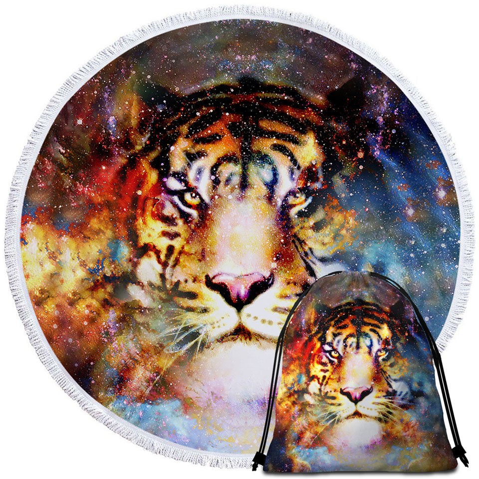 Cool Space Tiger Boys Beach Towels