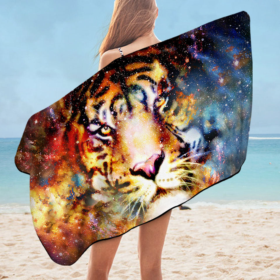 Cool Space Tiger Pool Towel