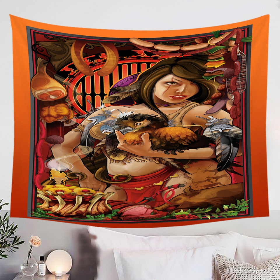 Cool-Tapestry-Art-Fine-Girl-the-Goddess-of-Meat