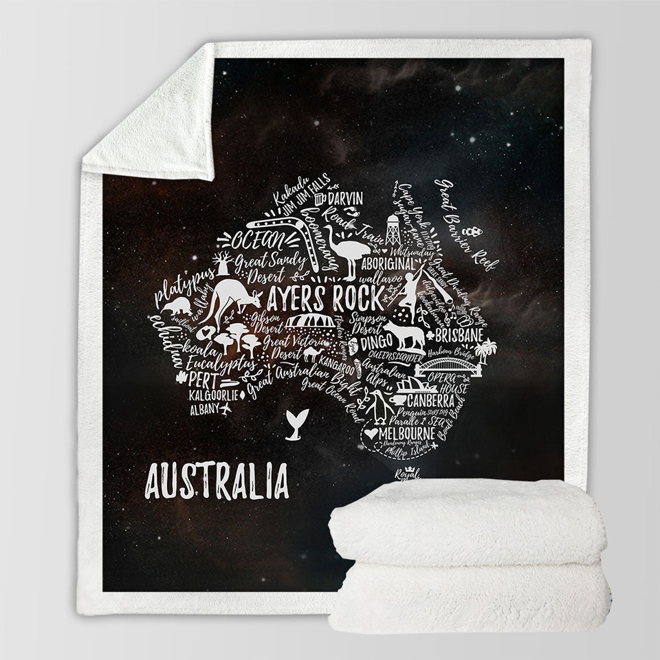 Cool Throw Blanket Aussies The Australian continent