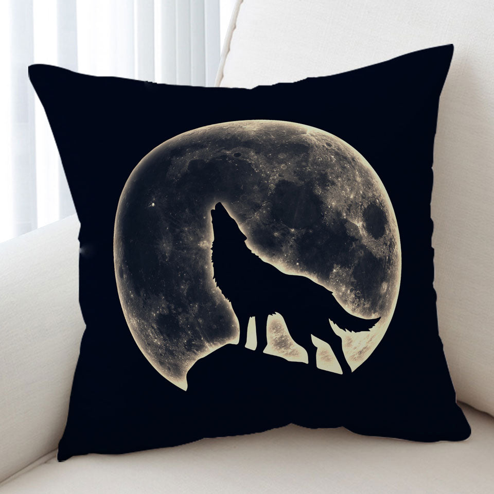 Cool Throw Cushions Moon Light Wolf