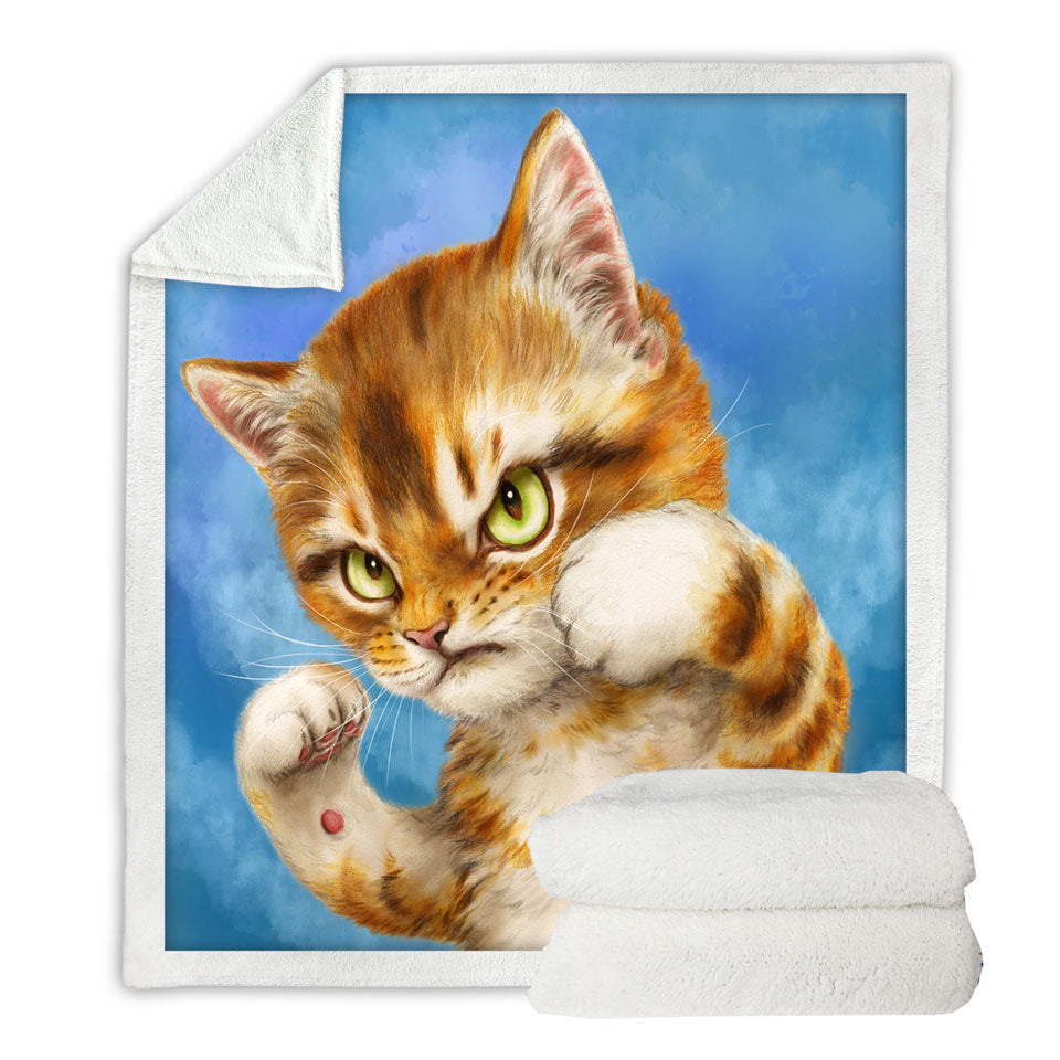 Cool Throws Cat Designs the Fighter Kitten