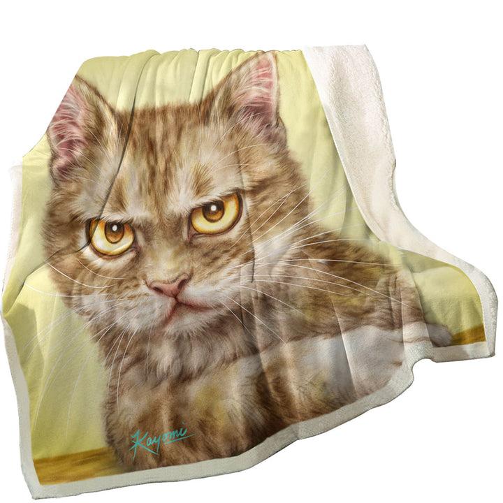 Cool Throws Cats Art Serious Kitten