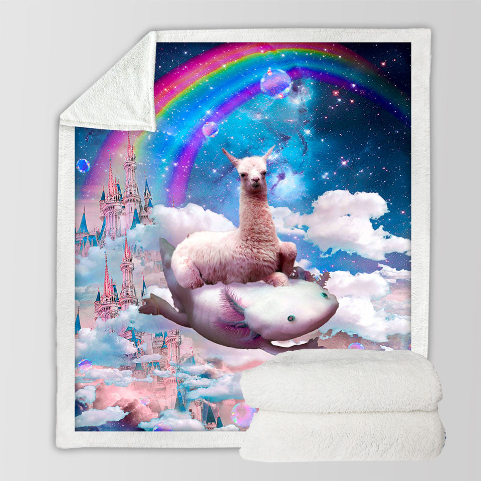 products/Cool-Throws-Fantasy-Crazy-Space-Llama-Riding-Axolotl