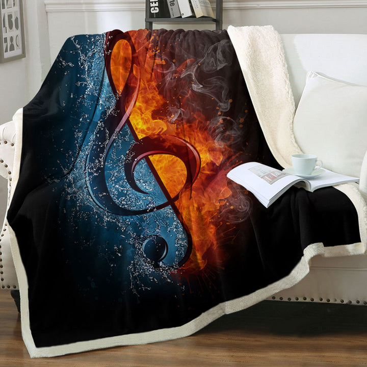Cool Throws Fire Vs Water Treble Clef Music Note