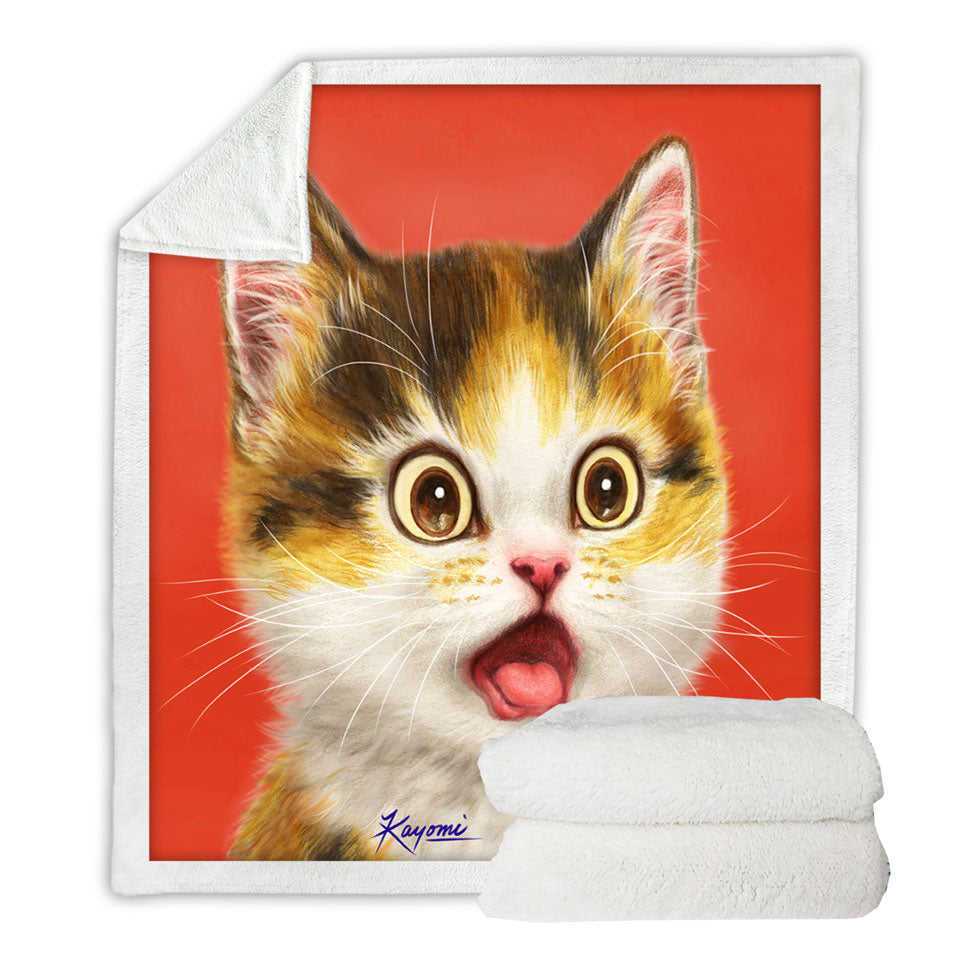 Cool Throws Surprised Cute Kitten Cat