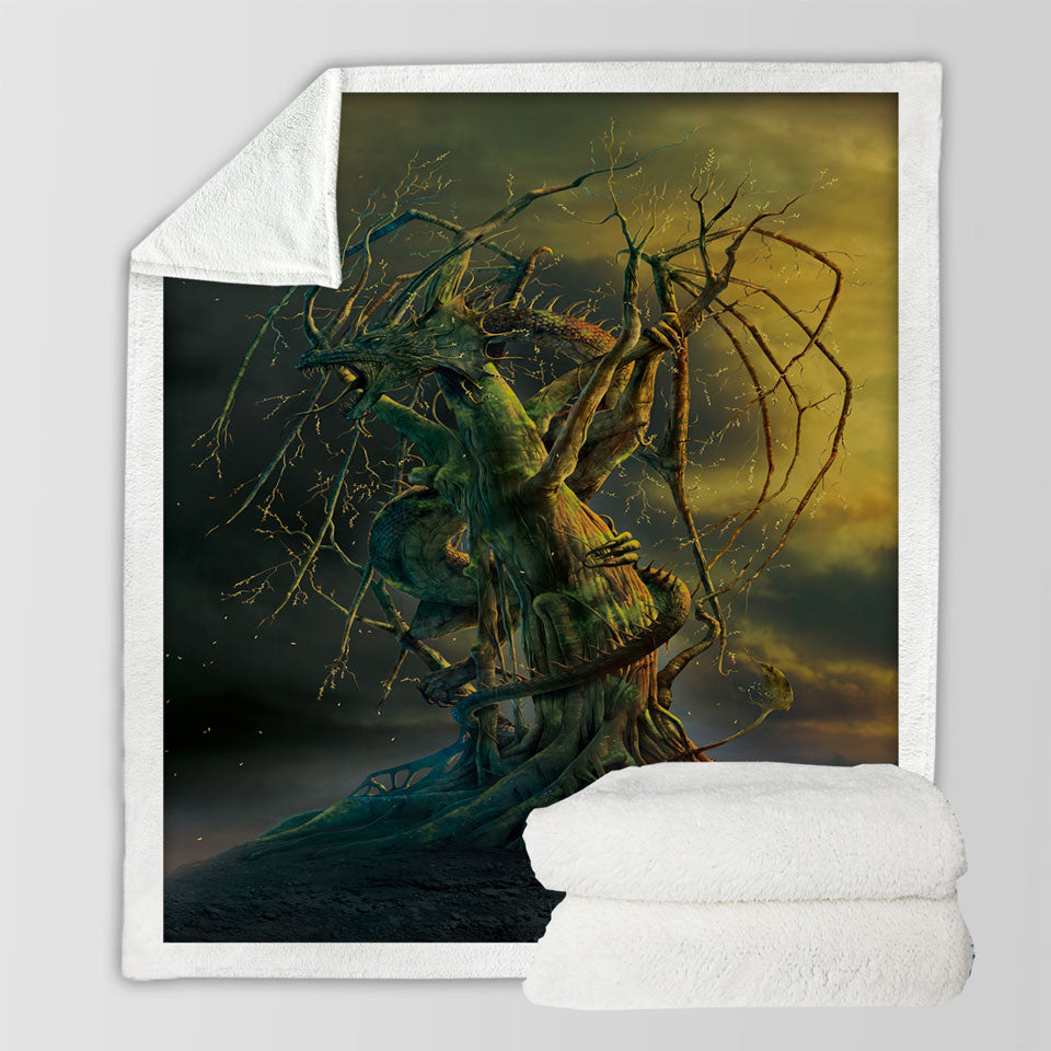 products/Cool-Tree-Dragon-Art-Fantasy-Sherpa-Blanket