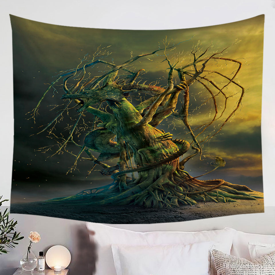 Cool-Tree-Dragon-Art-Fantasy-Tapestry