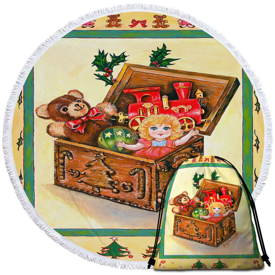 Cool Vintage Beach Towels Art for Kids the Toy Box Painting