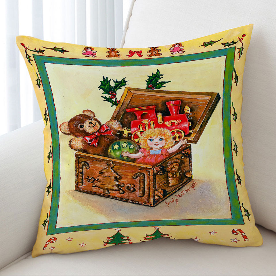 Cool Vintage Cushion Covers Art for Kids the Toy Box Painting