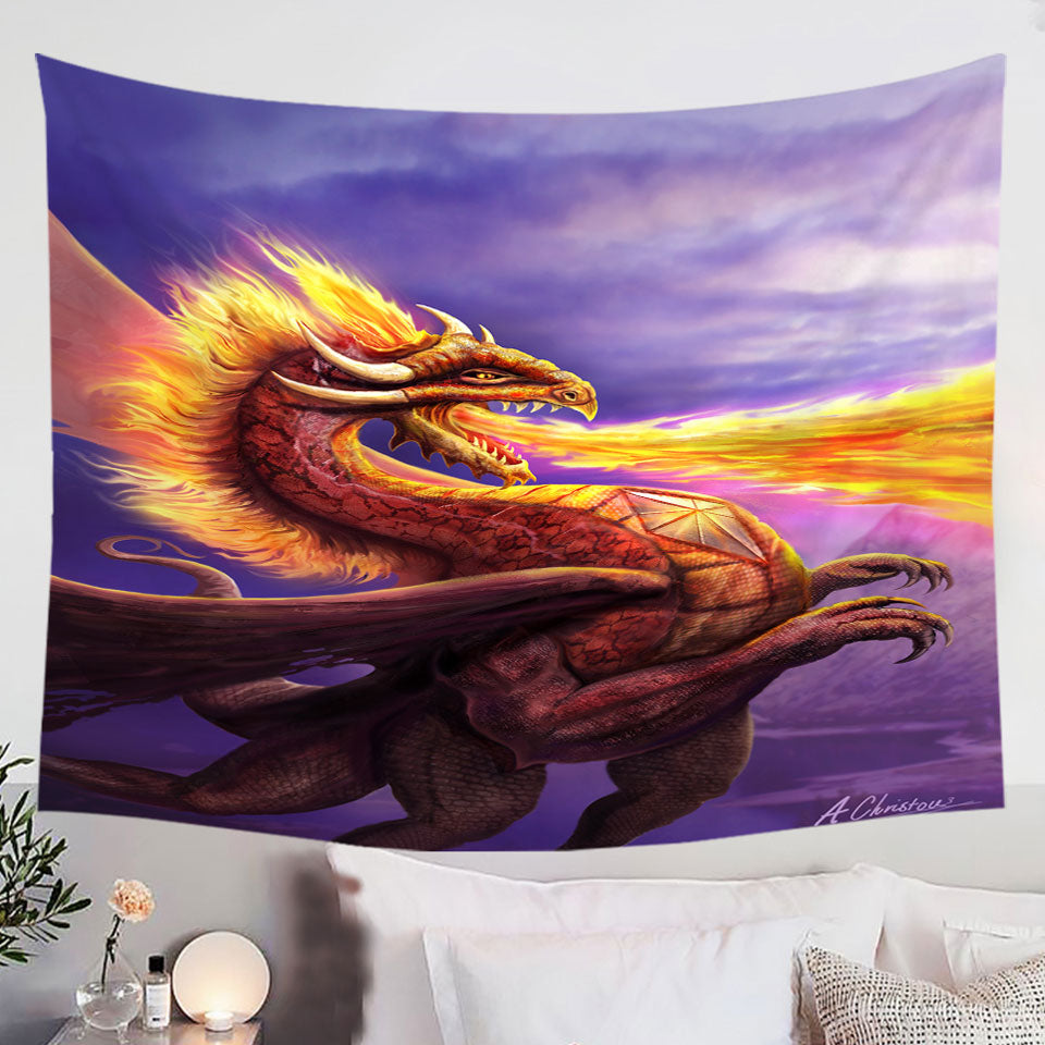 Cool-Wall-Decor-Art-Dragon-Flame