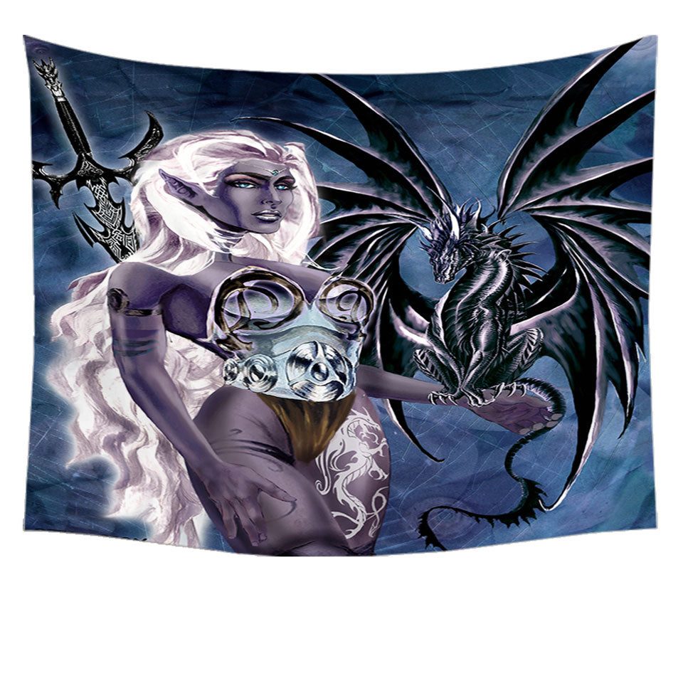 Cool Wall Decor Fantasy Drawings Dragons Worn the Mistress