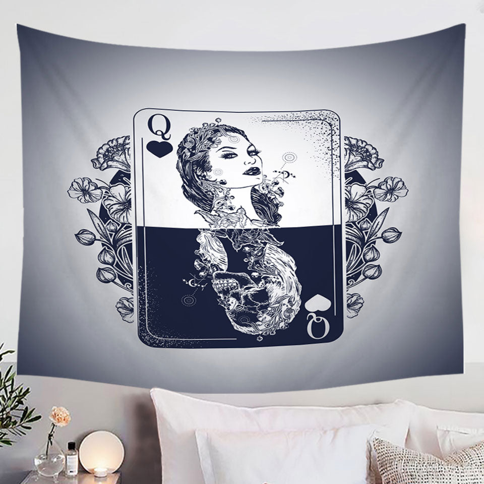 Cool Wall Decor Tapestry with Queen and Scary X ray Card