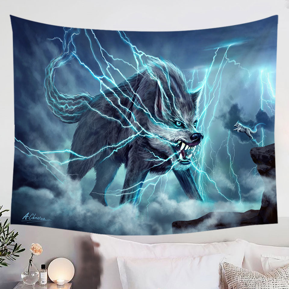 Cool-Wall-Decor-Wildlife-Fiction-Art-Beast-Wolf-Tapestry