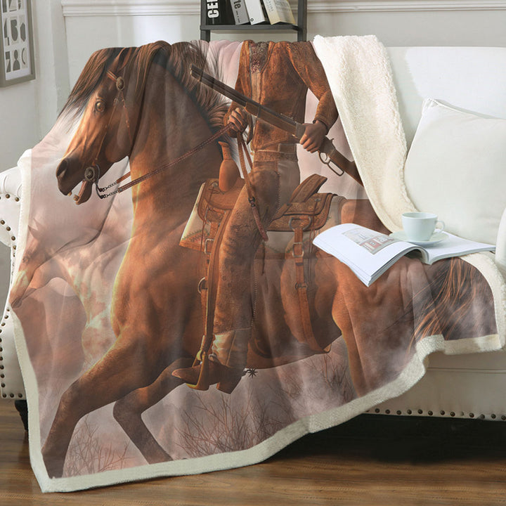 products/Cool-Western-Horse-the-Range-Rider-Sherpa-Blanket