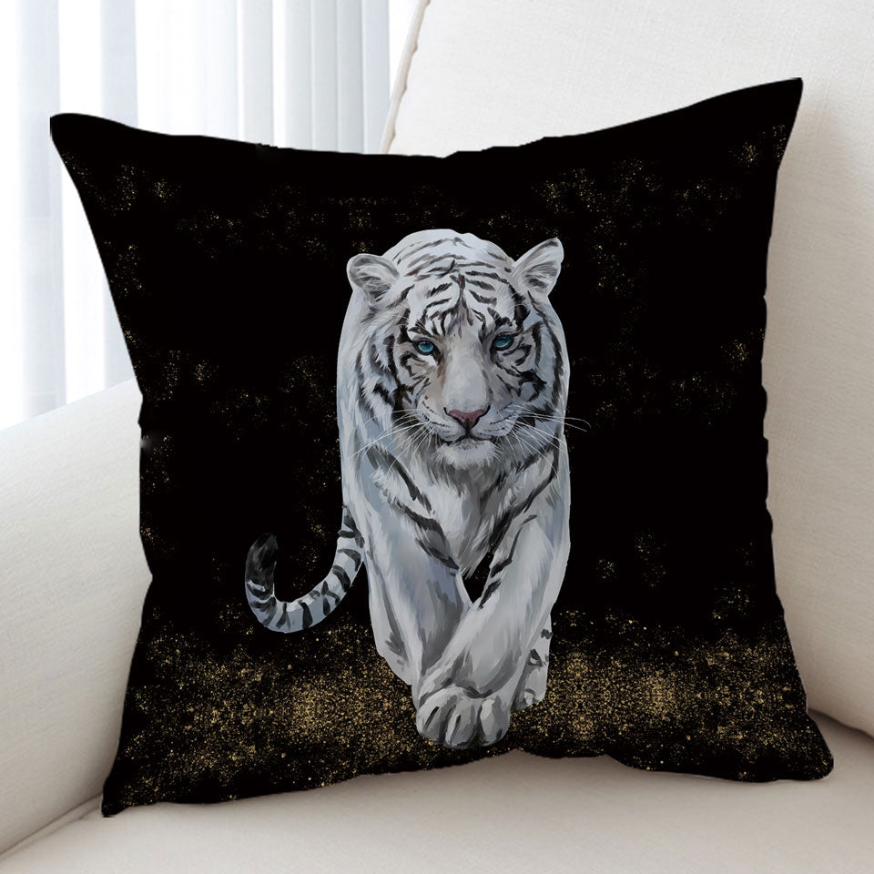 Cool White Tiger Throw Pillow