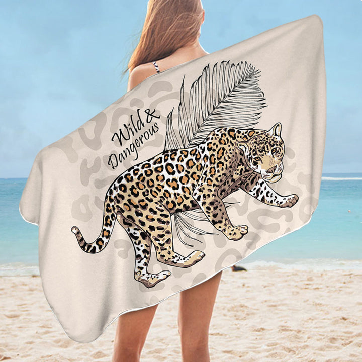 Cool Wild Microfiber Beach Towel Dangerous Cheetah