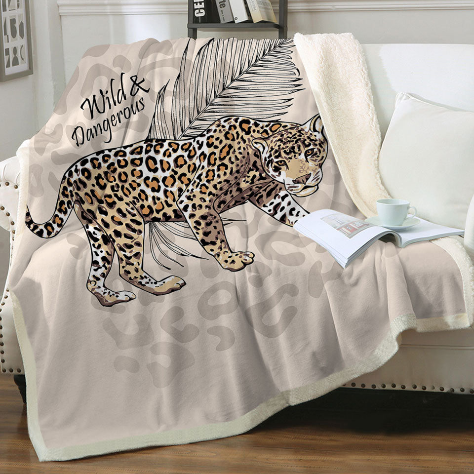 Cool Wild Throw Blanket Dangerous Cheetah