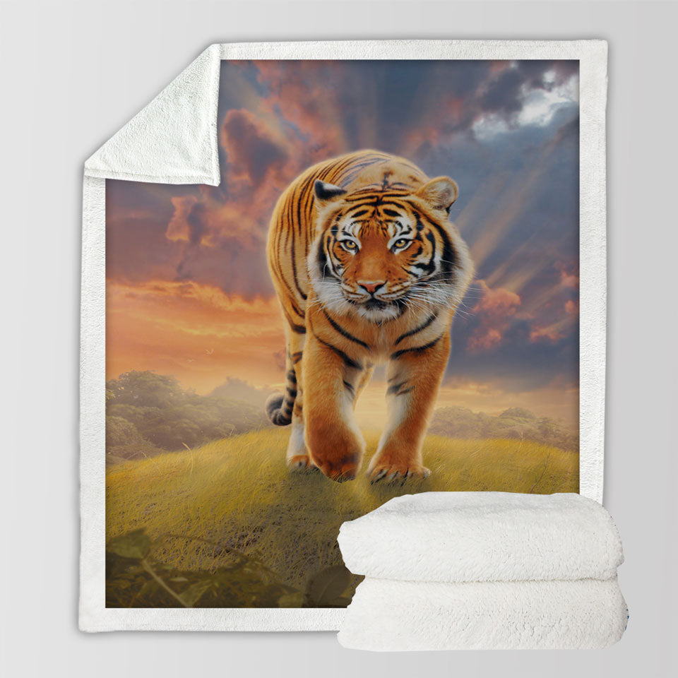 products/Cool-Wildlife-Animal-Art-Rising-Sun-Tiger-Throws