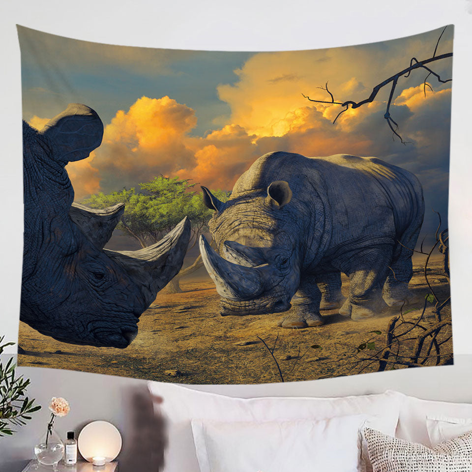 Cool-Wildlife-Animals-Art-Rhino-Tapestry