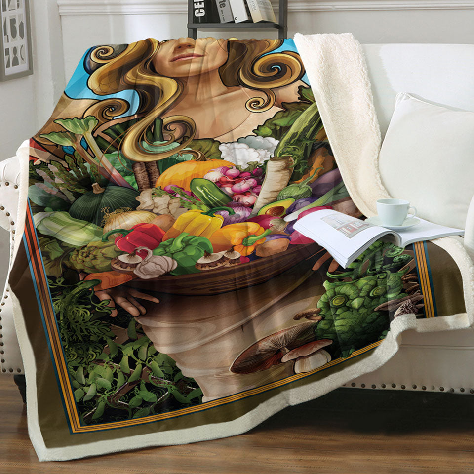products/Cool-Womens-Sofa-Blankets-Art-Goddess-of-Vegetables