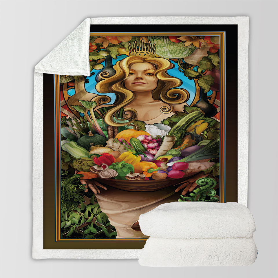 products/Cool-Womens-Throws-Art-Goddess-of-Vegetables