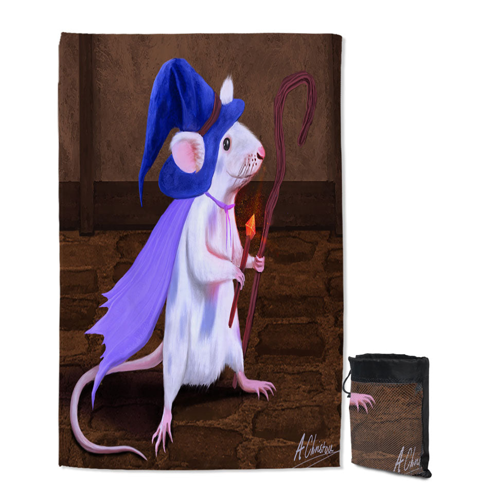 Cool and Cute Lightweight Beach Towels Magus the Mouse Wizard