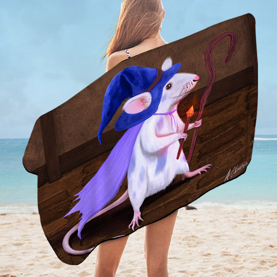 Cool and Cute Pool Towels Magus the Mouse Wizard