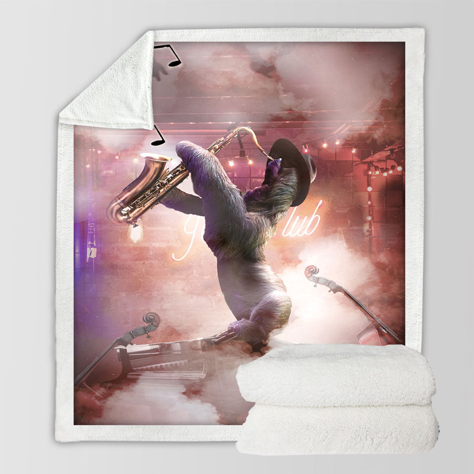 products/Cool-and-Funny-Playing-Saxophone-Sloth-Throws