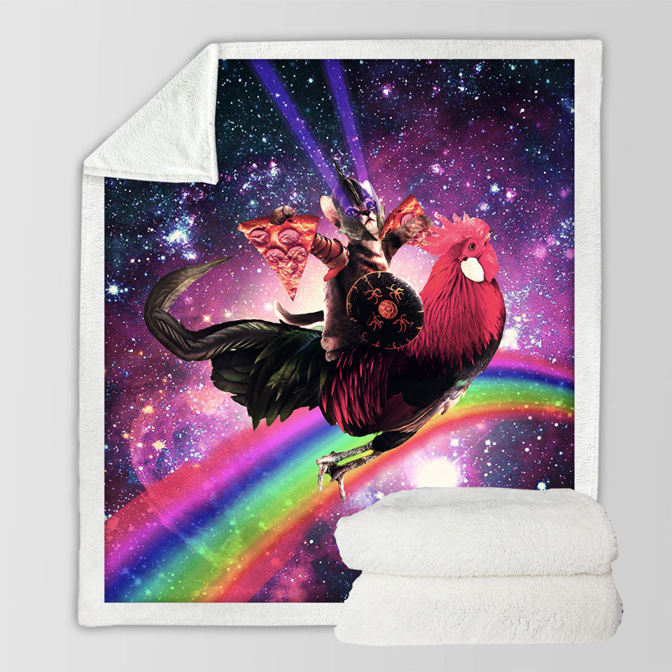products/Cool-and-Funny-Throw-Blanket-Space-Pizza-Cat-Riding-a-Chicken