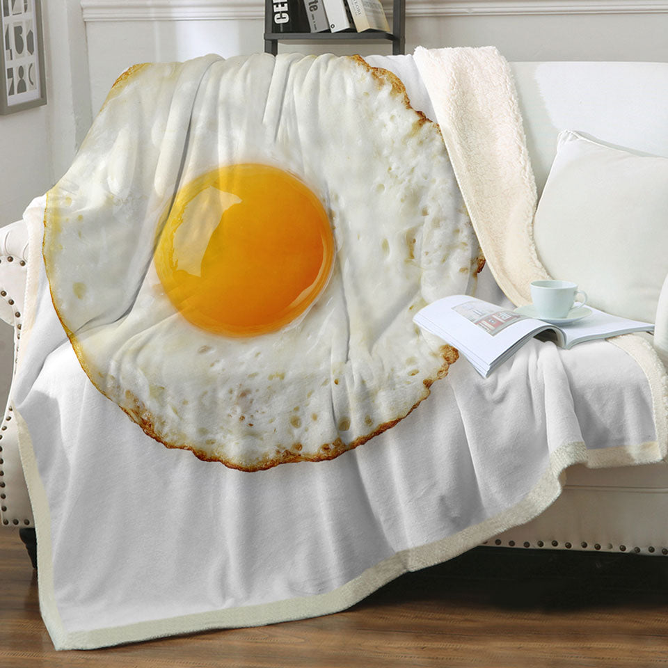 Cool and Funny Throws with Sunny Side Up Fried Egg