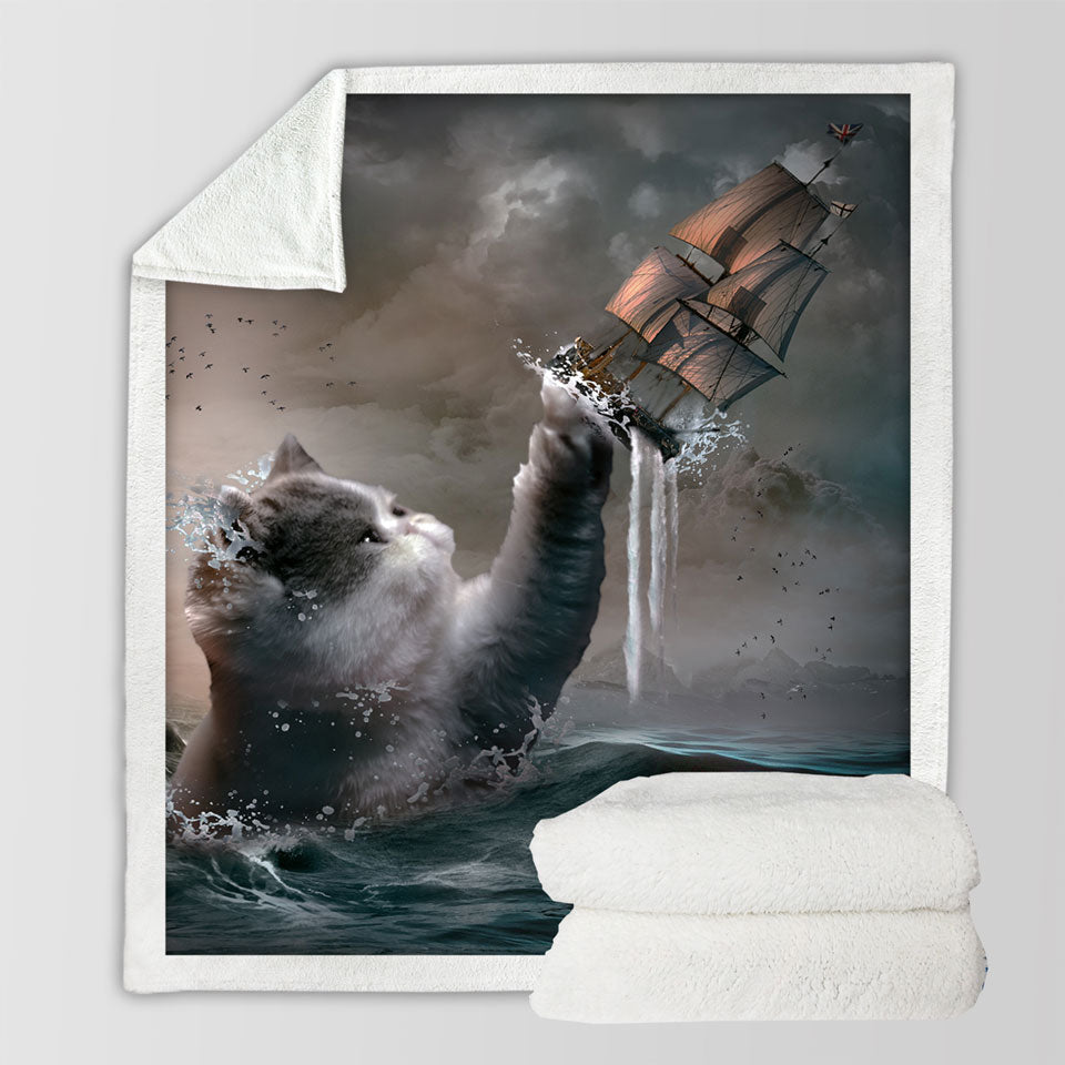 products/Cool-and-Hilarious-Sherpa-Blankets-Funny-the-Kraken-Cat