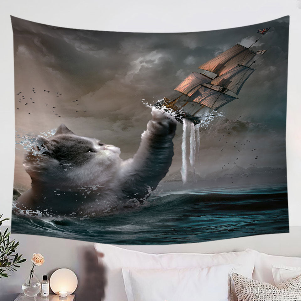 Cool-and-Hilarious-Tapestries-Funny-the-Kraken-Cat