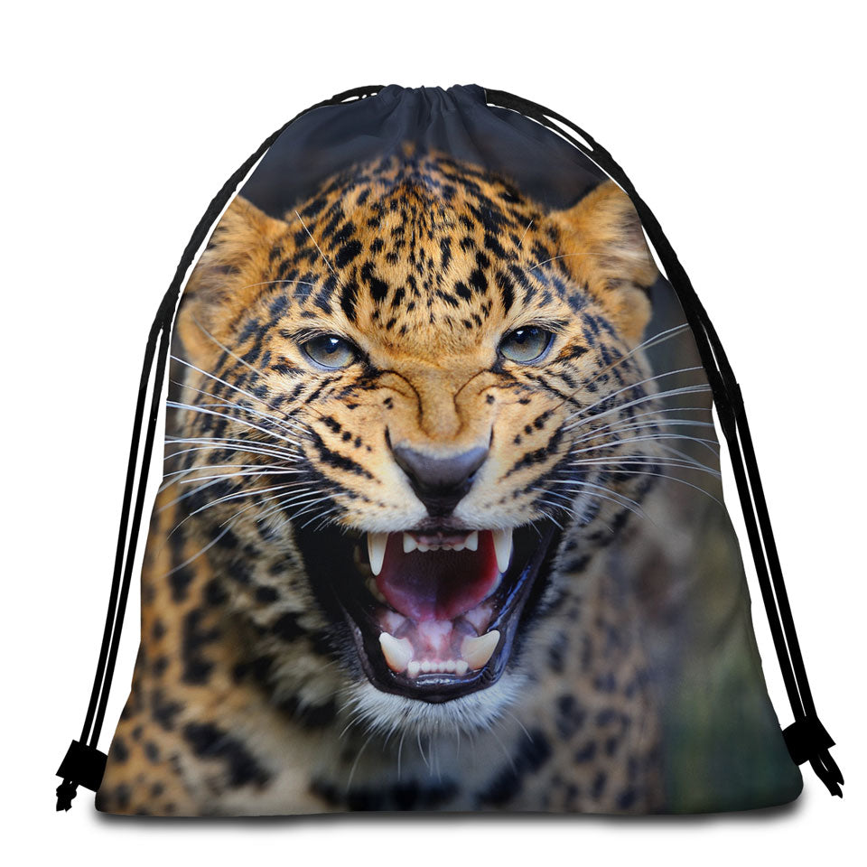 Cool and Scary Beach Bags and Towels with Wildlife Cheetah