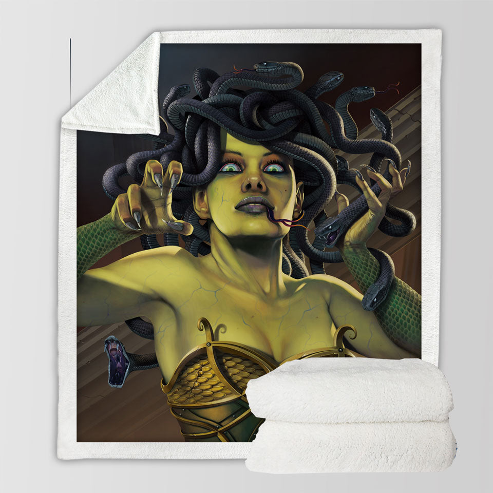 products/Cool-and-Scary-Legendary-Art-Medusa-Sherpa-Blanket