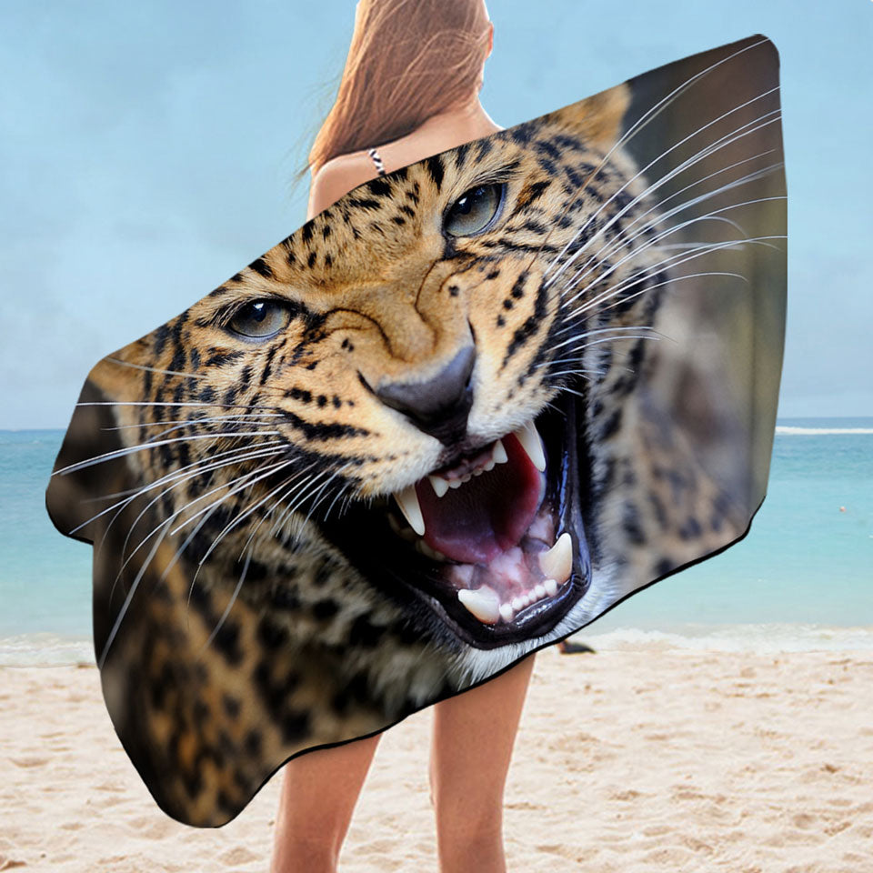 Cool and Scary Pool Towels with Wildlife Cheetah