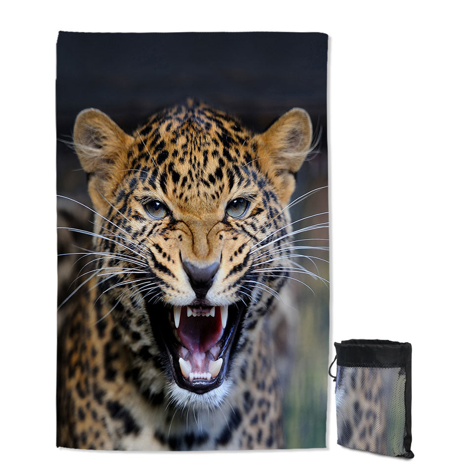 Cool and Scary Travel Beach Towels with Wildlife Cheetah