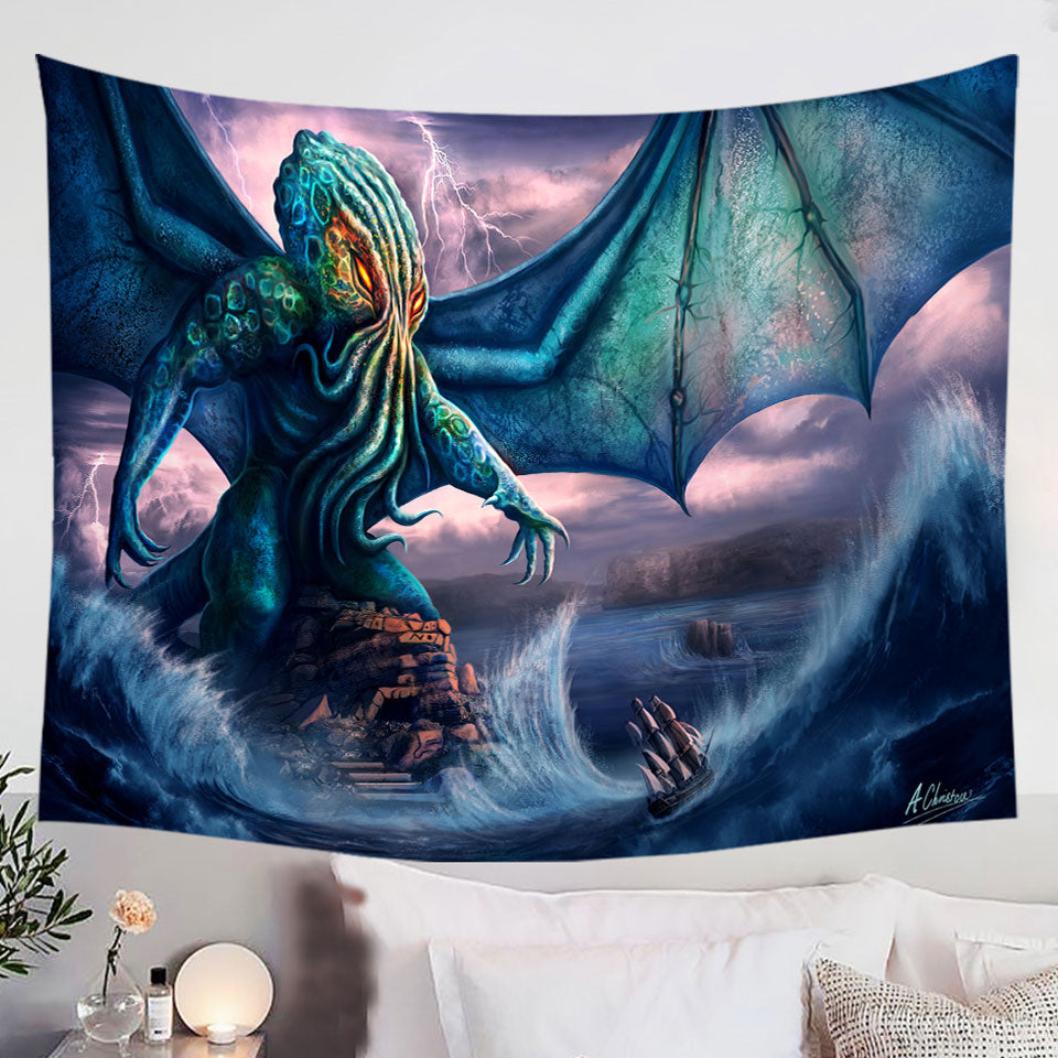 Cool-and-Scary-the-Call-of-Cthulhu-Tapestry