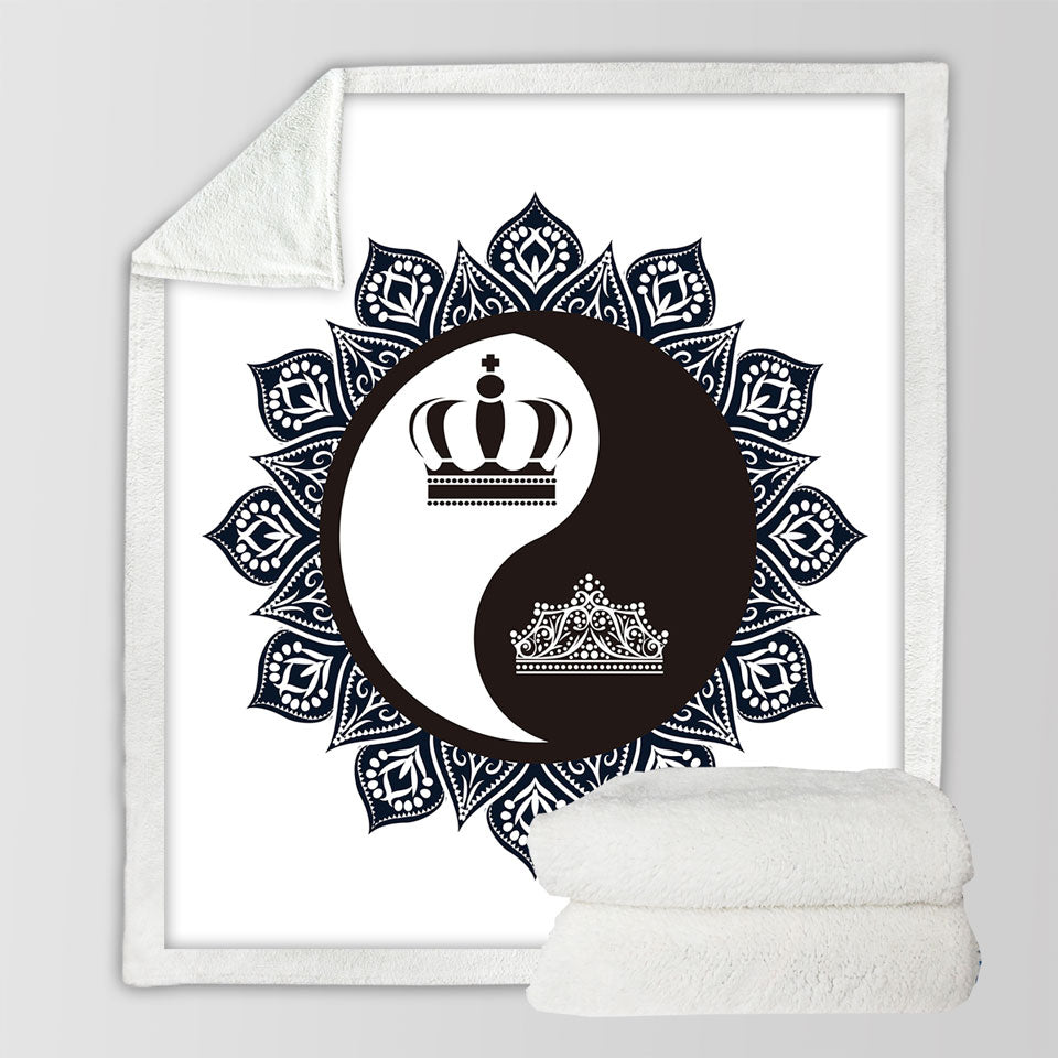 Couples Throw Blankets Queen and King Yin and Yang