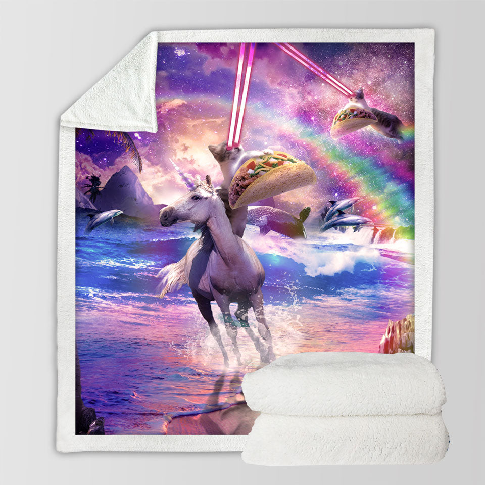 products/Crazy-Funny-Art-Laser-Space-Cat-on-Unicorn-Sherpa-Blankets