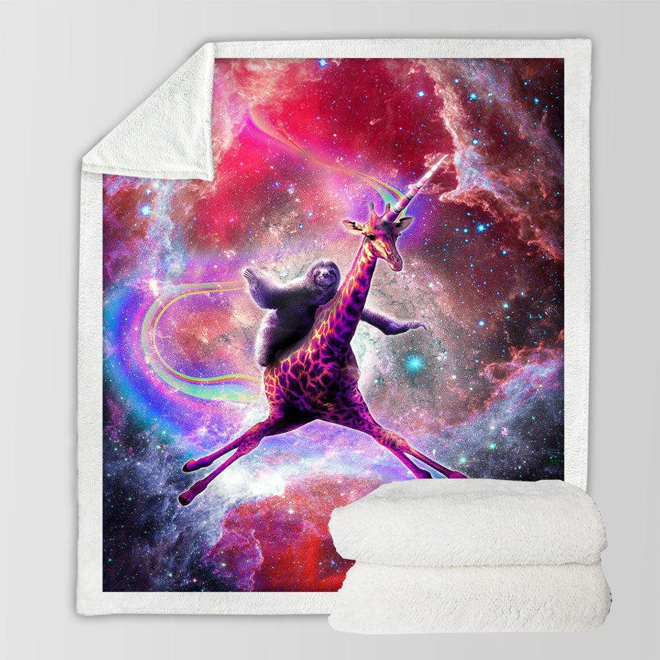 products/Crazy-Funny-Space-Sloth-Riding-Giraffe-Couch-Throws
