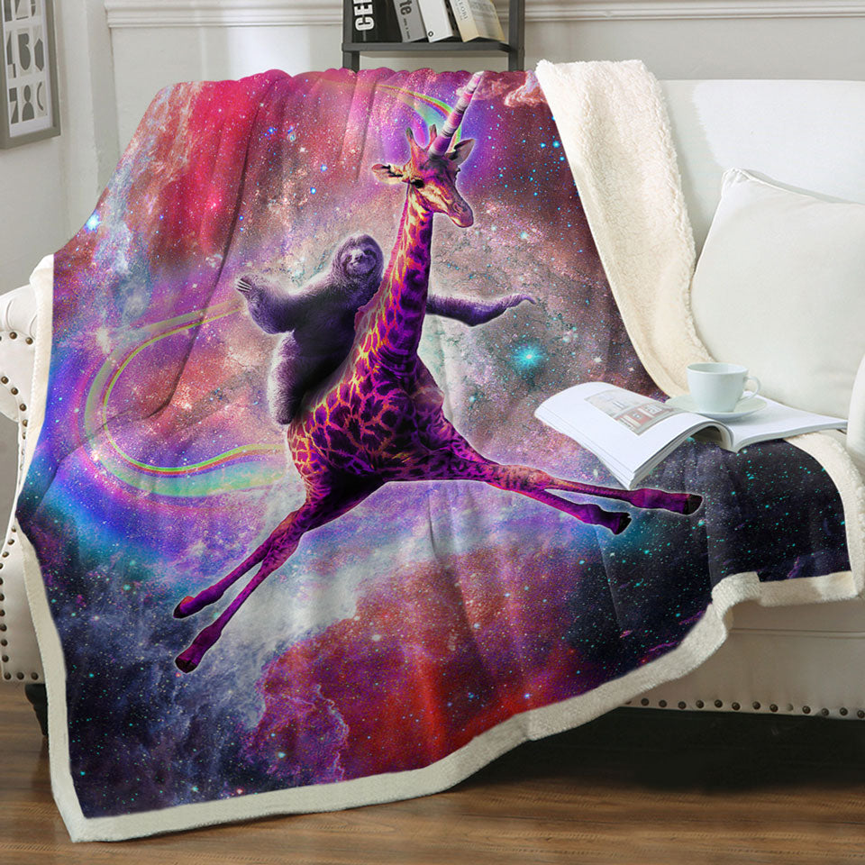 products/Crazy-Funny-Space-Sloth-Riding-Giraffe-Fleece-Blankets