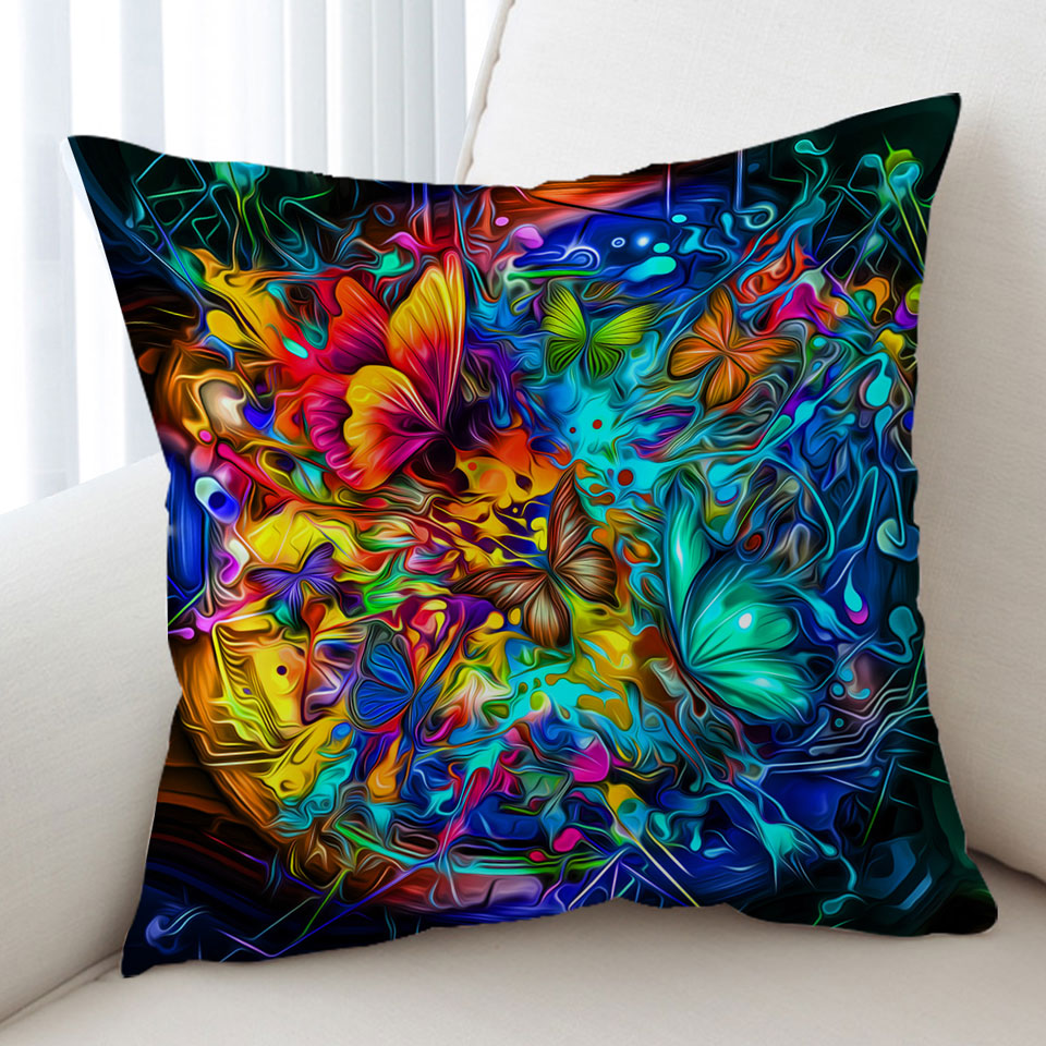 Cushion Covers with Butterflies Crazy Design