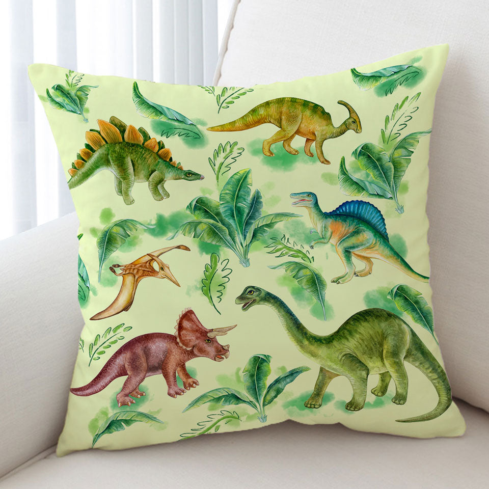 Cushions with Dinosaur Drawings for Kids