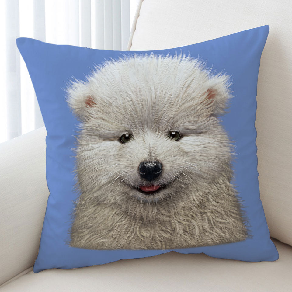 Cute Animal Art Adorable Samoyed Dog Puppy Cushion Covers