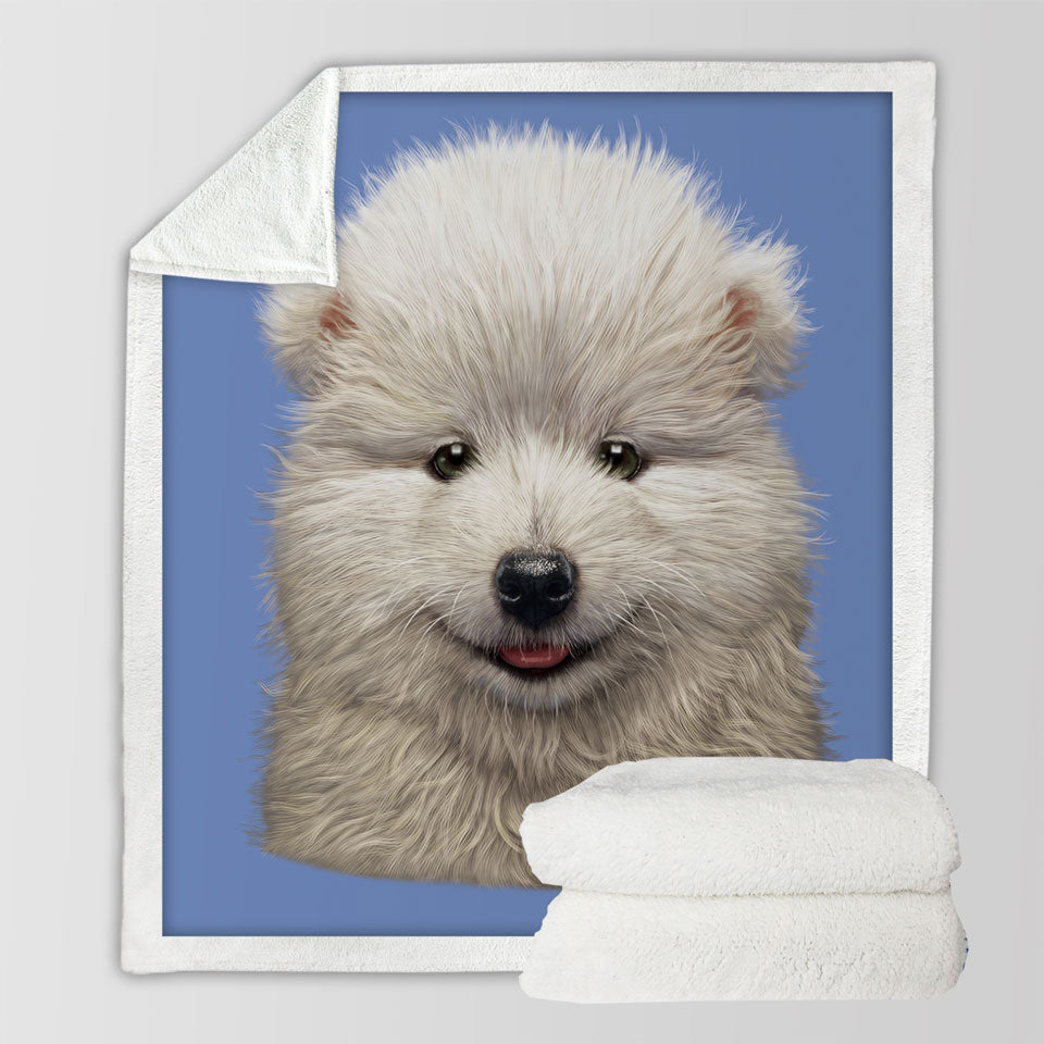products/Cute-Animal-Art-Adorable-Samoyed-Dog-Puppy-Fleece-Blanket