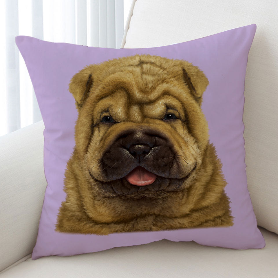 Cute Animal Art Shar Pei Puppy Dog Cushion Covers